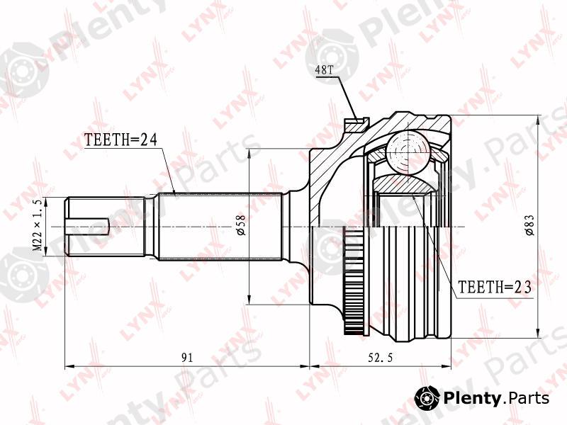  LYNXauto part CO7500A Joint Kit, drive shaft