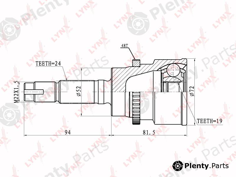  LYNXauto part CO7510A Joint Kit, drive shaft