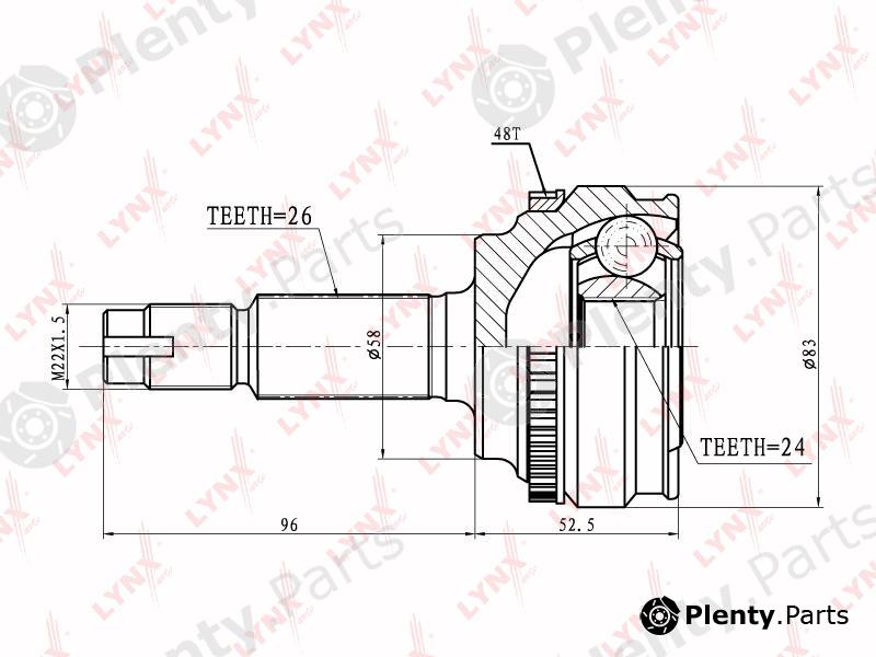  LYNXauto part CO7520A Joint Kit, drive shaft