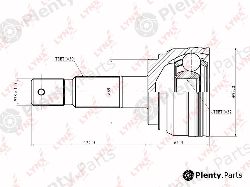  LYNXauto part CO7536 Joint Kit, drive shaft