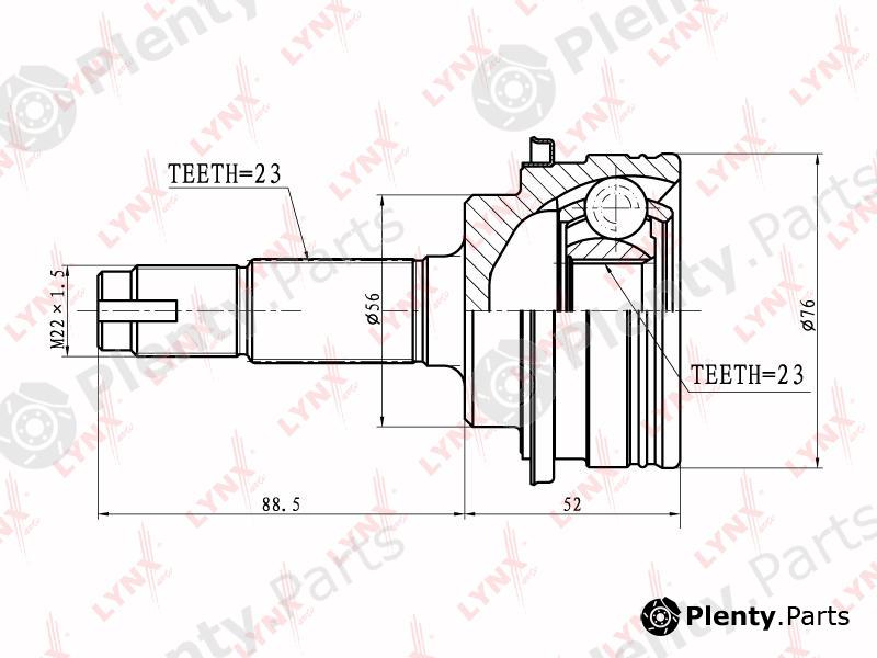  LYNXauto part CO7539 Joint Kit, drive shaft