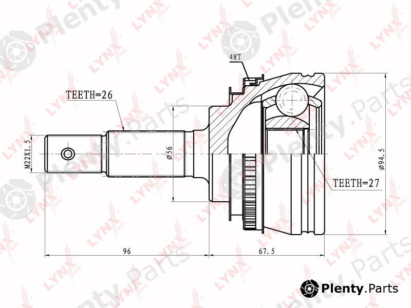  LYNXauto part CO7584A Joint Kit, drive shaft