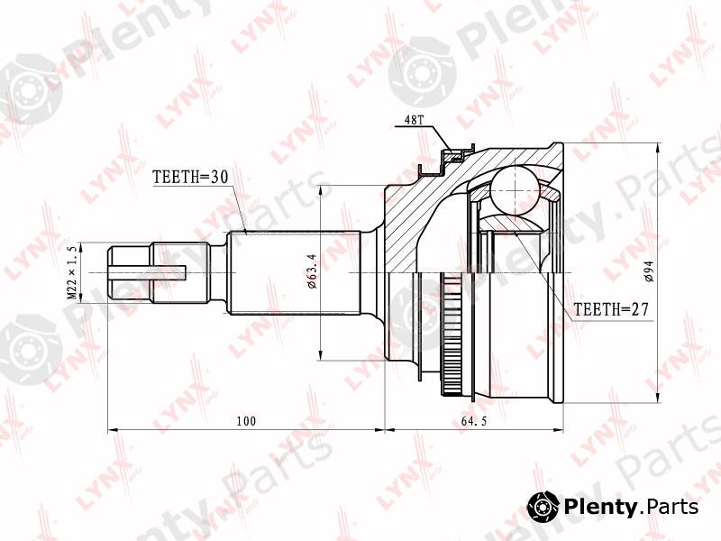  LYNXauto part CO-7586A (CO7586A) Joint Kit, drive shaft