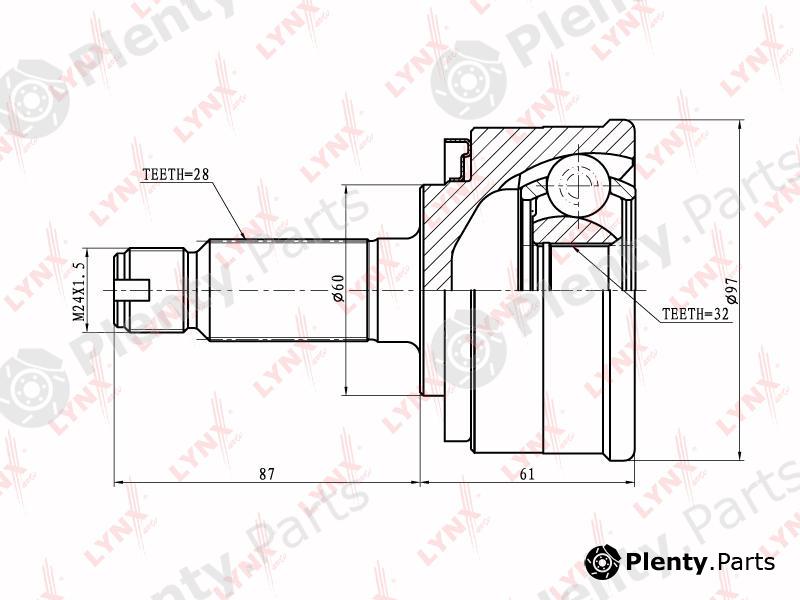  LYNXauto part CO7800 Joint Kit, drive shaft