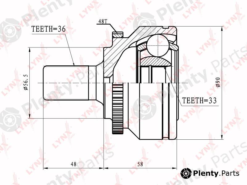  LYNXauto part CO7801A Joint Kit, drive shaft