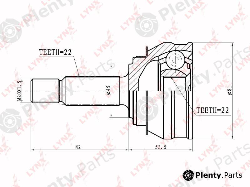  LYNXauto part CO8001 Joint Kit, drive shaft