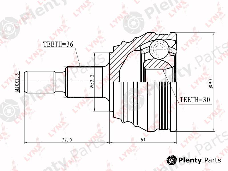  LYNXauto part CO8002 Joint Kit, drive shaft