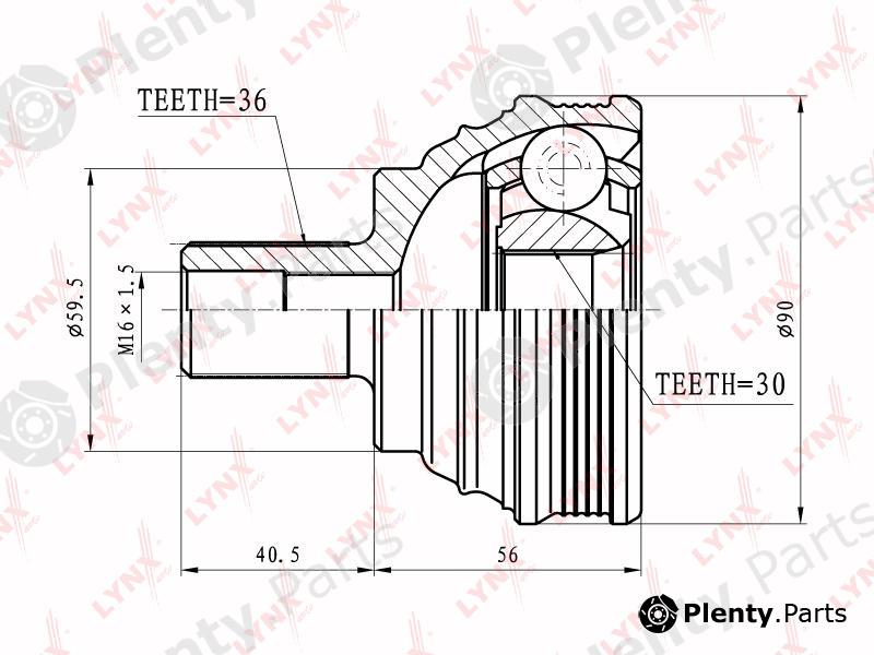  LYNXauto part CO8003 Joint Kit, drive shaft