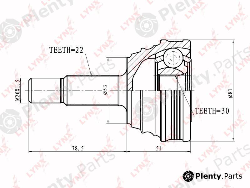  LYNXauto part CO-8011A (CO8011A) Joint Kit, drive shaft