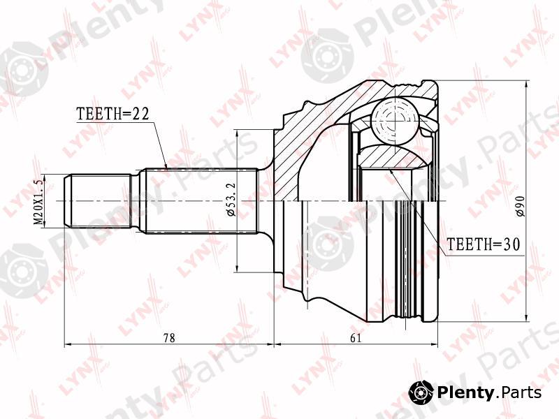  LYNXauto part CO-8013A (CO8013A) Joint Kit, drive shaft