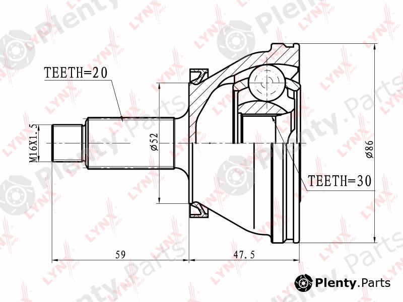  LYNXauto part CO8019 Joint Kit, drive shaft