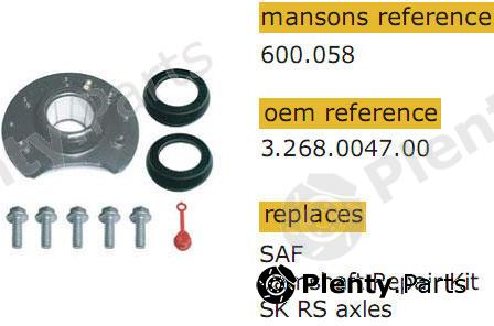  MANSON part 600.058 (600058) Replacement part