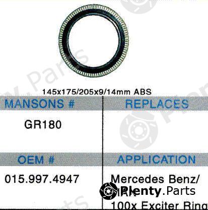  MANSON part GR180 Replacement part