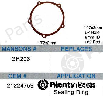  MANSON part GR203 Replacement part