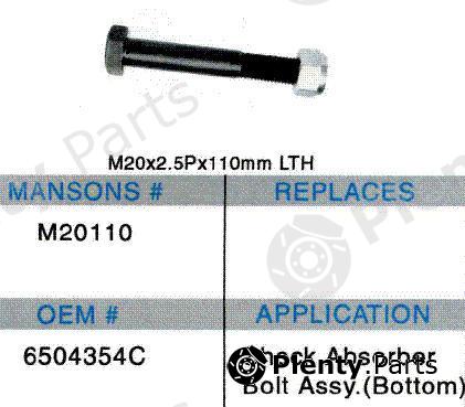  MANSON part M20110 Replacement part