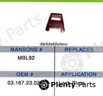  MANSON part MBL92 Replacement part