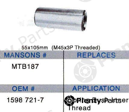  MANSON part MTB187 Replacement part