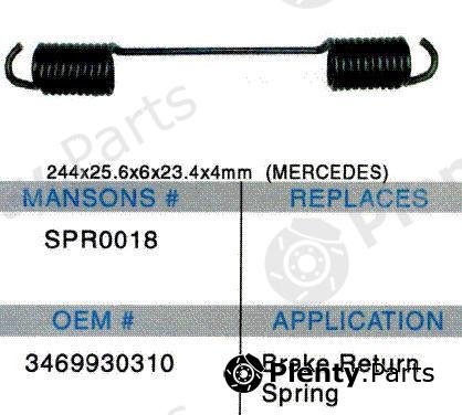  MANSON part SPR0018 Replacement part
