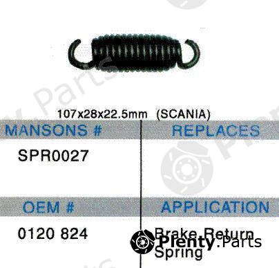  MANSON part SPR0027 Replacement part