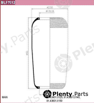 Genuine MERITOR (ROR) part MLF7012 Replacement part