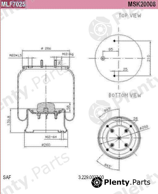 Genuine MERITOR (ROR) part MLF7025 Replacement part