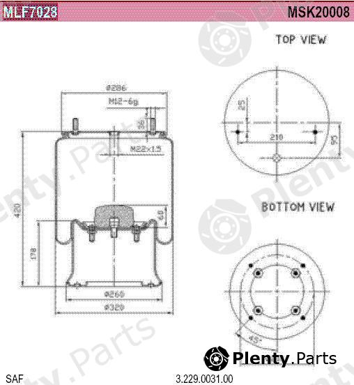 Genuine MERITOR (ROR) part MLF7028 Replacement part