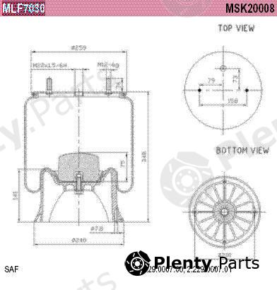 Genuine MERITOR (ROR) part MLF7030 Replacement part