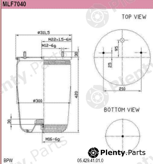 Genuine MERITOR (ROR) part MLF7040 Replacement part