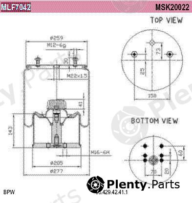 Genuine MERITOR (ROR) part MLF7042 Replacement part