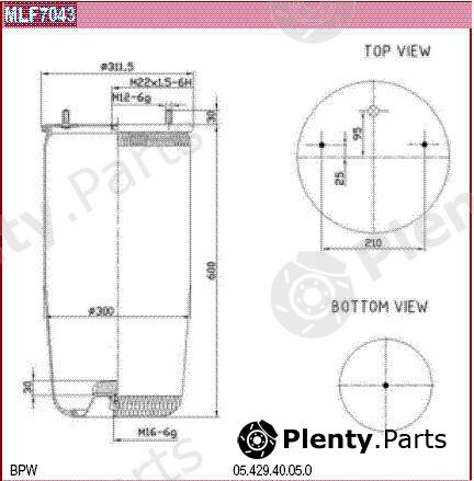 Genuine MERITOR (ROR) part MLF7043 Replacement part