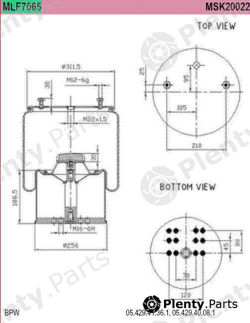 Genuine MERITOR (ROR) part MLF7065 Replacement part