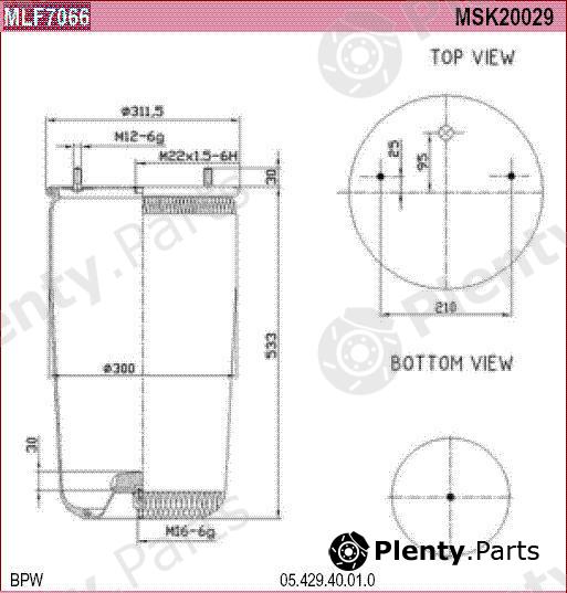 Genuine MERITOR (ROR) part MLF7066 Replacement part