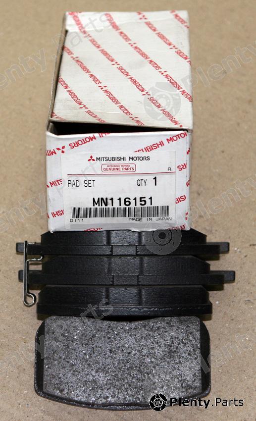 Genuine MITSUBISHI part MN116151 Brake Pad Set, disc brake