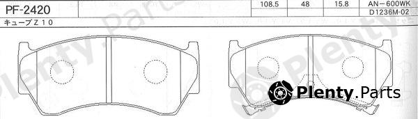  NISSHINBO part PF2420 Brake Pad Set, disc brake