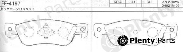  NISSHINBO part PF4197 Brake Pad Set, disc brake