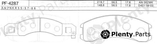  NISSHINBO part PF4287 Replacement part