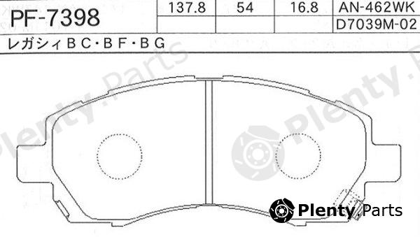  NISSHINBO part PF7398 Replacement part