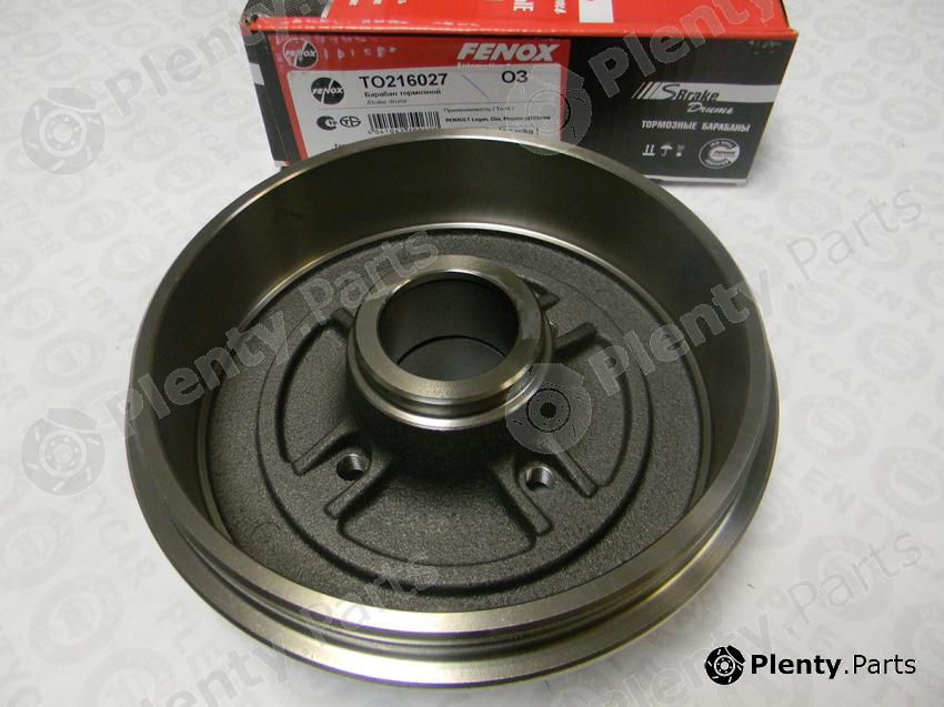  FENOX part TO216027 Brake Drum