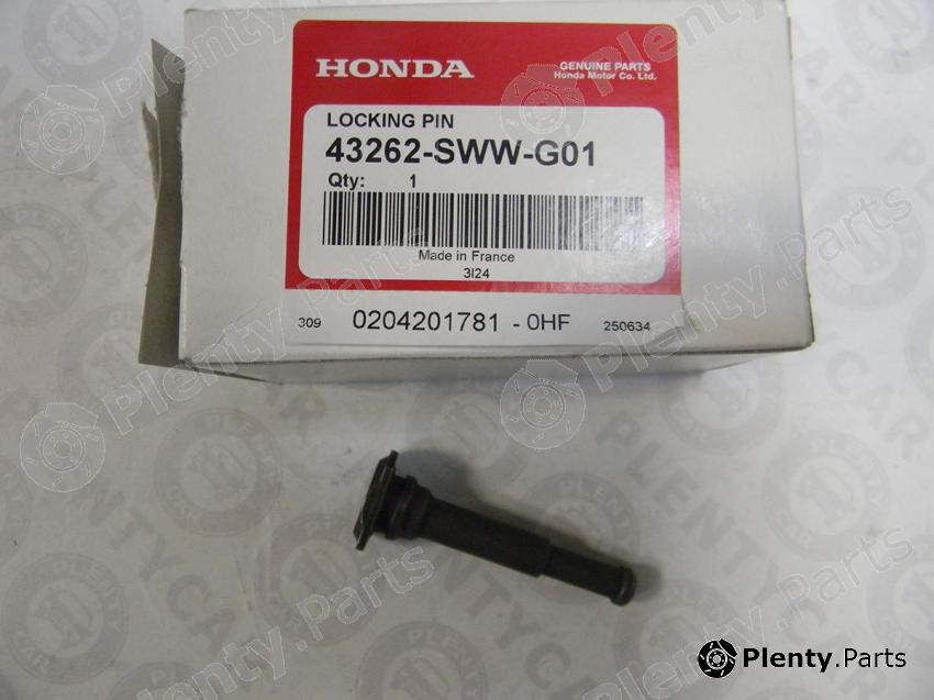 Genuine HONDA part 43262SWWG01 Guide Bolt, brake caliper