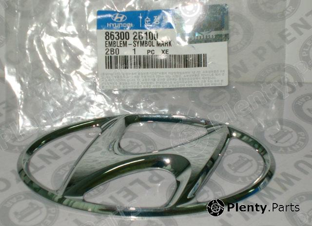 Genuine HYUNDAI / KIA (MOBIS) part 863002B100 Radiator Emblem