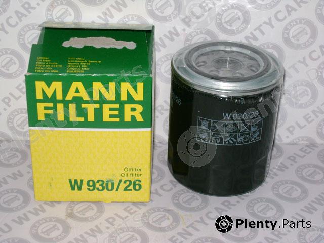  MANN-FILTER part W930/26 (W93026) Oil Filter