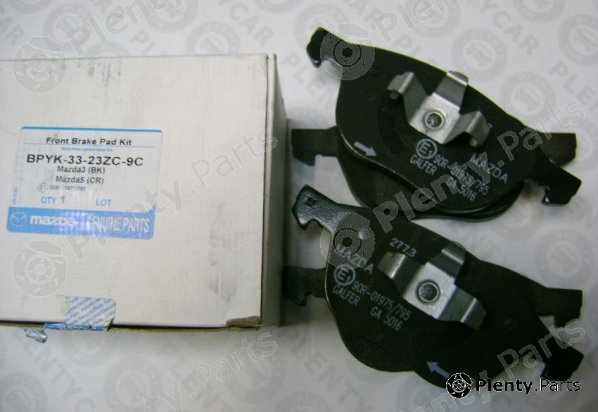 Genuine MAZDA part BPYK3323ZC9C Brake Pad Set, disc brake