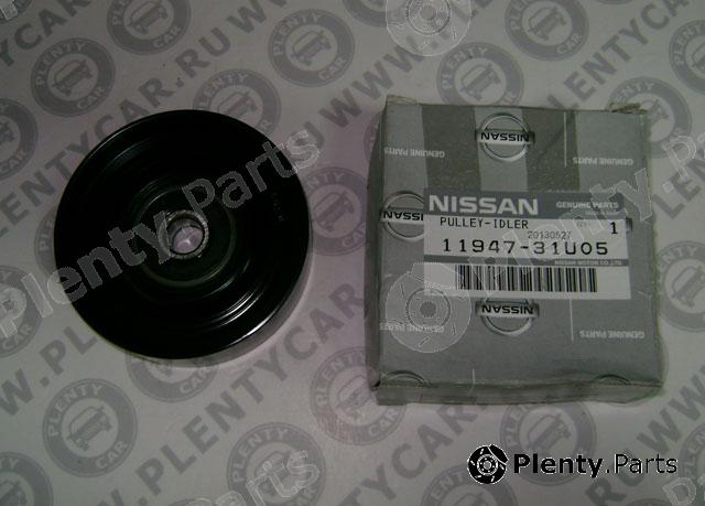 Genuine NISSAN part 11947-31U05 (1194731U05) Deflection/Guide Pulley, v-ribbed belt