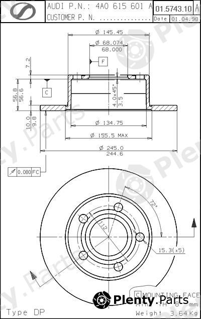  SPARTECH part AD01.5743.10 (AD01574310) Replacement part