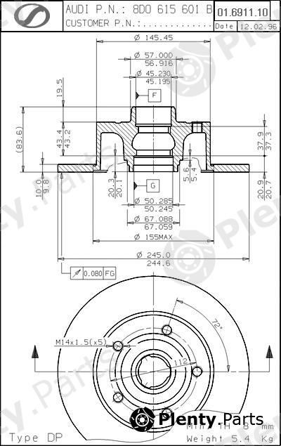  SPARTECH part AD01.6911.10 (AD01691110) Replacement part