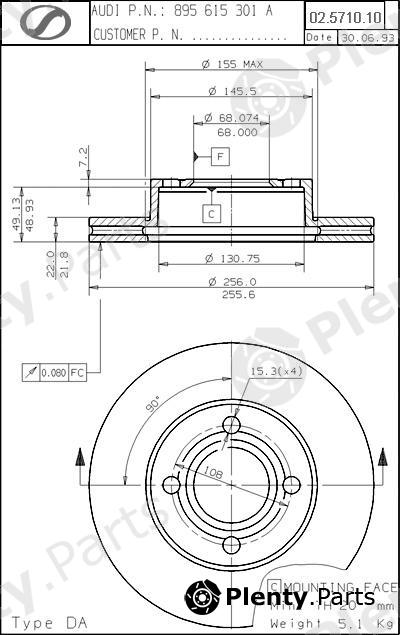  SPARTECH part AD02.5710.10 (AD02571010) Replacement part