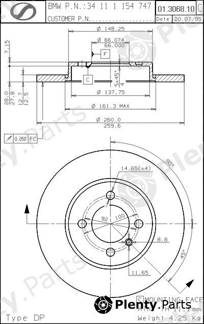  SPARTECH part BM01.3068.10 (BM01306810) Replacement part