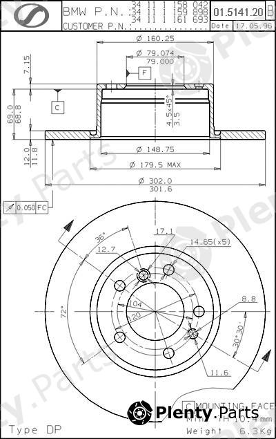  SPARTECH part BM01.5141.20 (BM01514120) Replacement part