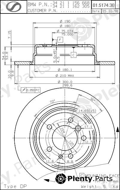  SPARTECH part BM01.5174.30 (BM01517430) Replacement part