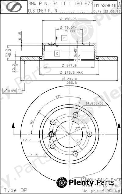  SPARTECH part BM01.5359.10 (BM01535910) Replacement part